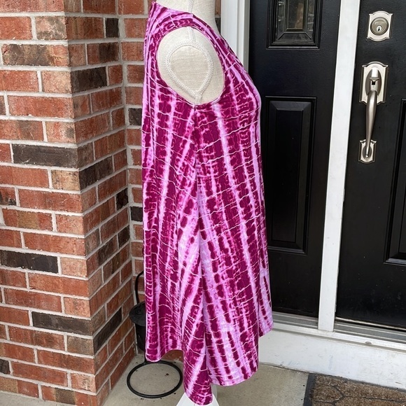 Allison Brittney Tie Dye Sleeveless Shift Dress - Picture 2 of 7